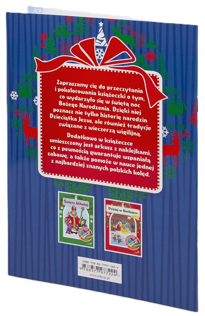 Boże Narodzenie. Kolorowanka z naklejkami - Praca zbiorowa