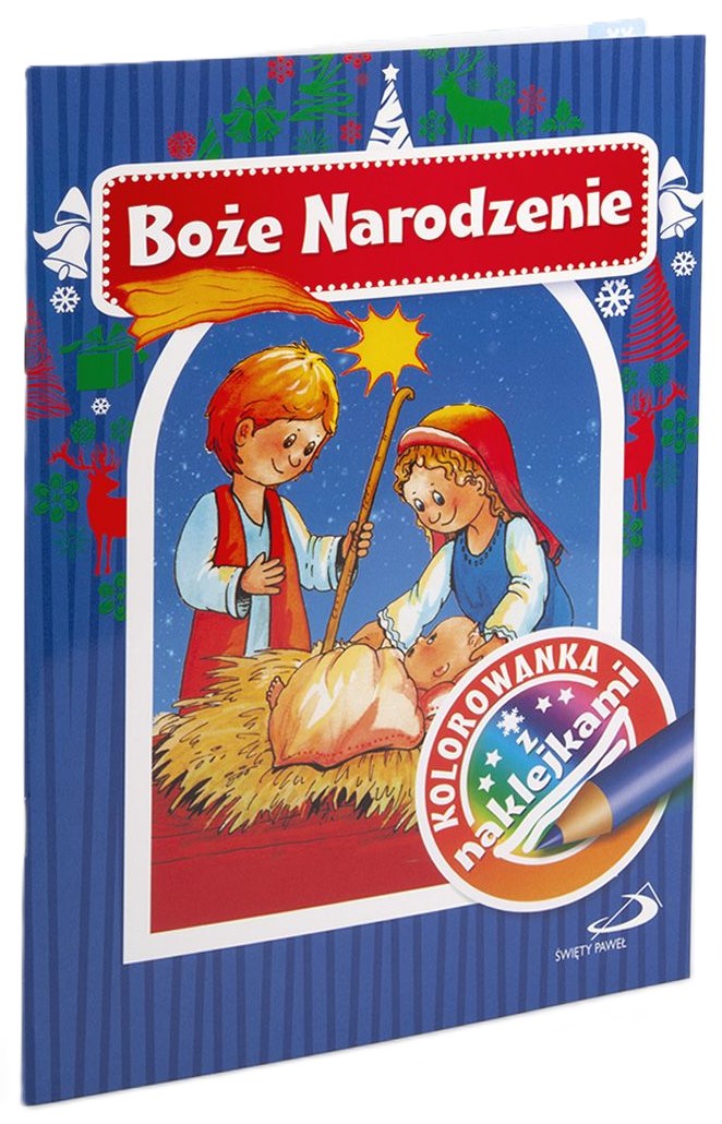 Boże Narodzenie. Kolorowanka z naklejkami - Praca zbiorowa