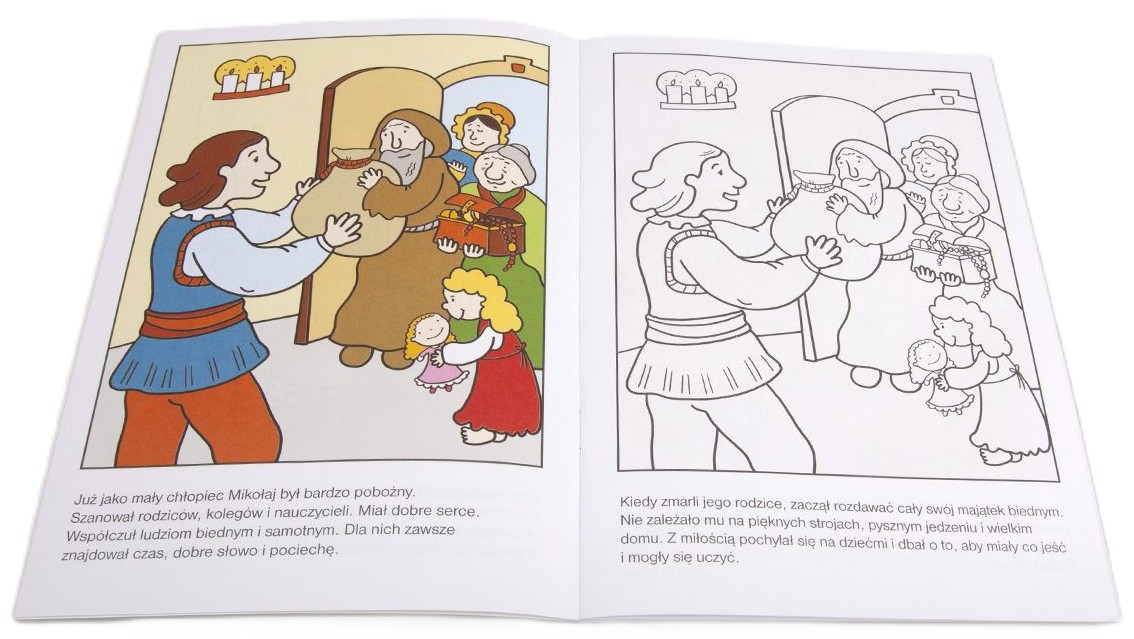 Święty Mikołaj. Kolorowanka z naklejkami - Praca zbiorowa