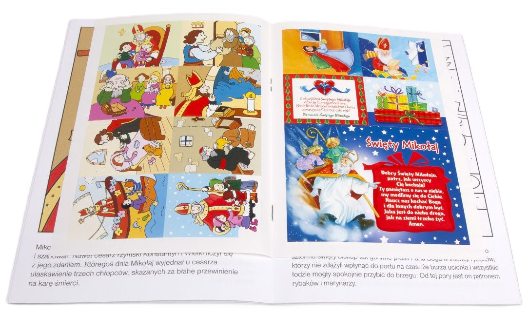 Święty Mikołaj. Kolorowanka z naklejkami - Praca zbiorowa