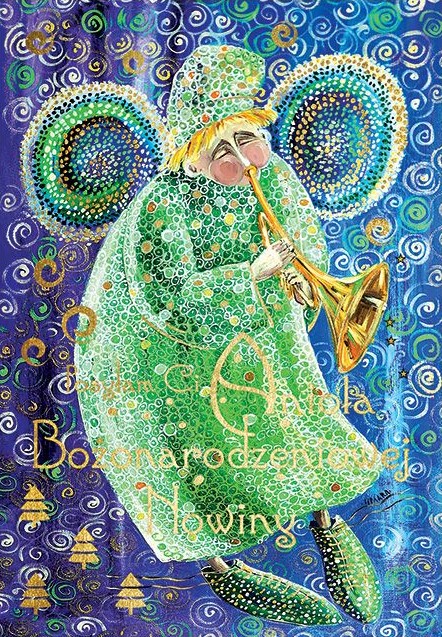 Karnet z kopertą: Z ANIOŁAMI 47. Posyłam Ci Anioła Bożonarodzeniowej Nowiny