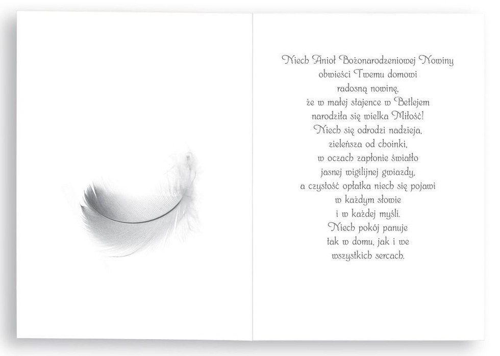 Karnet z kopertą: Z ANIOŁAMI 47. Posyłam Ci Anioła Bożonarodzeniowej Nowiny