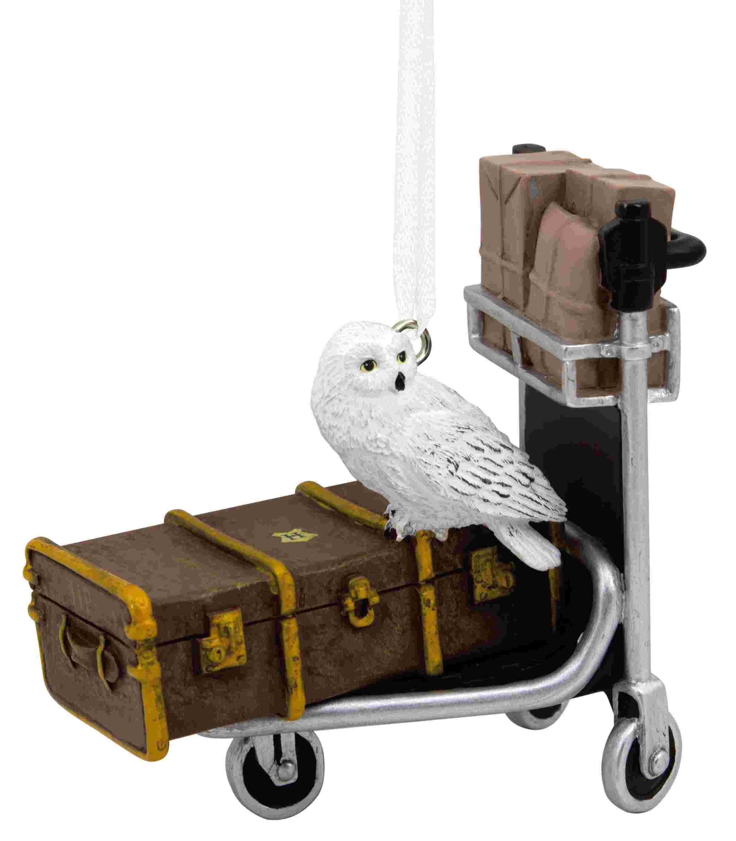 Zawieszka choinkowa Hallmark ORNAMENTS: HARRY POTTER - wózek bagażowy z Hedwigą