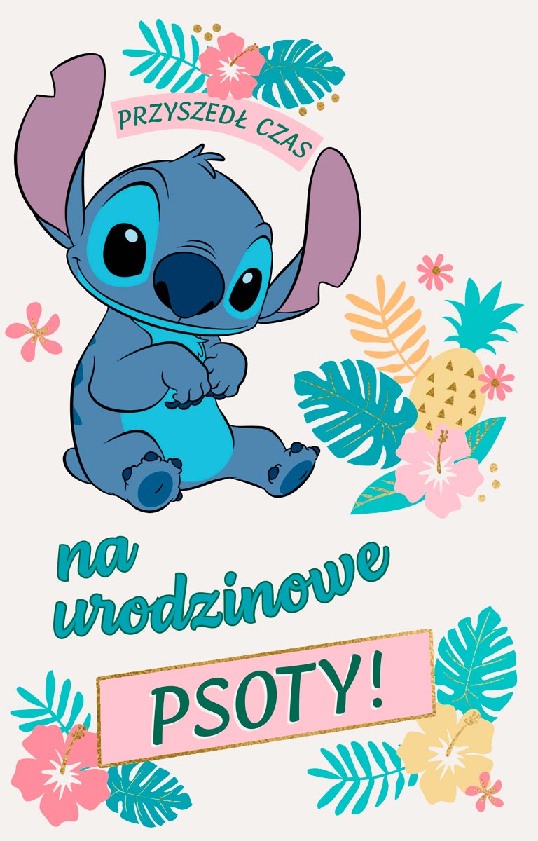 Karnet z kopertą: Urodziny dziecięce (Stitch) DHS-028