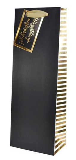 Torba prezentowa na butelkę 12,9x35,9x8 cm QB-094 wzór 1