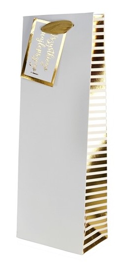 Torba prezentowa na butelkę 12,9x35,9x8 cm QB-094 wzór 2