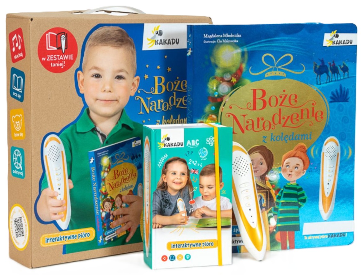 KAKADU: Mówiąca książka interaktywna "Boże Narodzenie z kolędami" + PIÓRO - Magdalena Młodnicka