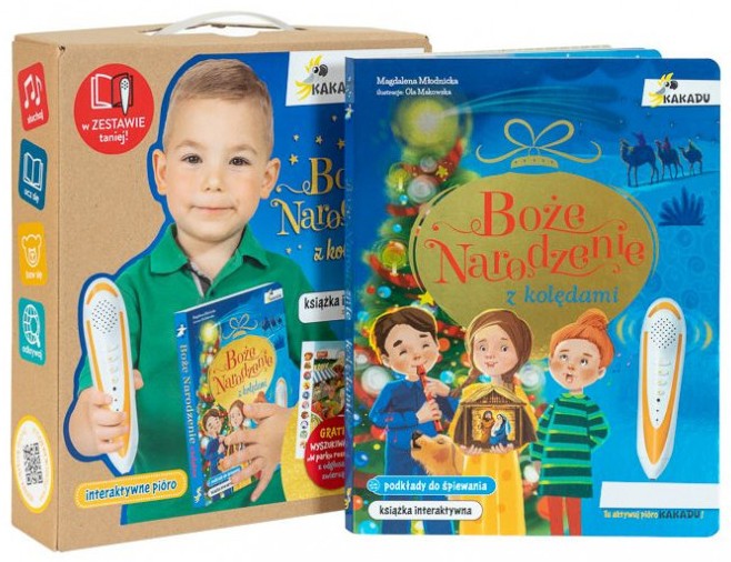 KAKADU: Mówiąca książka interaktywna "Boże Narodzenie z kolędami" + PIÓRO - Magdalena Młodnicka