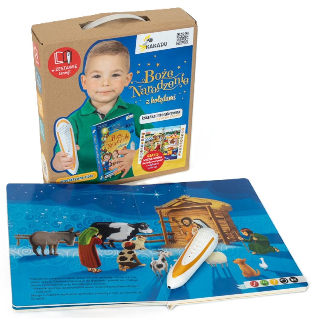 KAKADU: Mówiąca książka interaktywna "Boże Narodzenie z kolędami" + PIÓRO - Magdalena Młodnicka