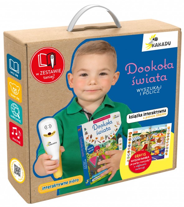 KAKADU: Mówiąca książka interaktywna "Dookoła świata" + PIÓRO  - Magdalena Młodnicka