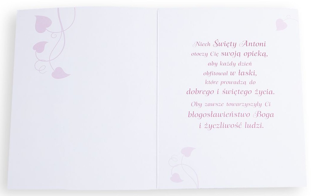 Karnet z kopertą: Ze Świętymi 2 - Życzę Ci opieki Świętego Antoniego