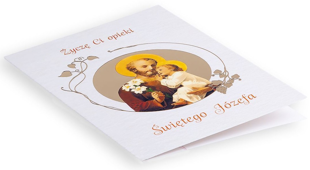 Karnet z kopertą: Ze Świętymi 4 - Życzę Ci opieki Świętego Józefa