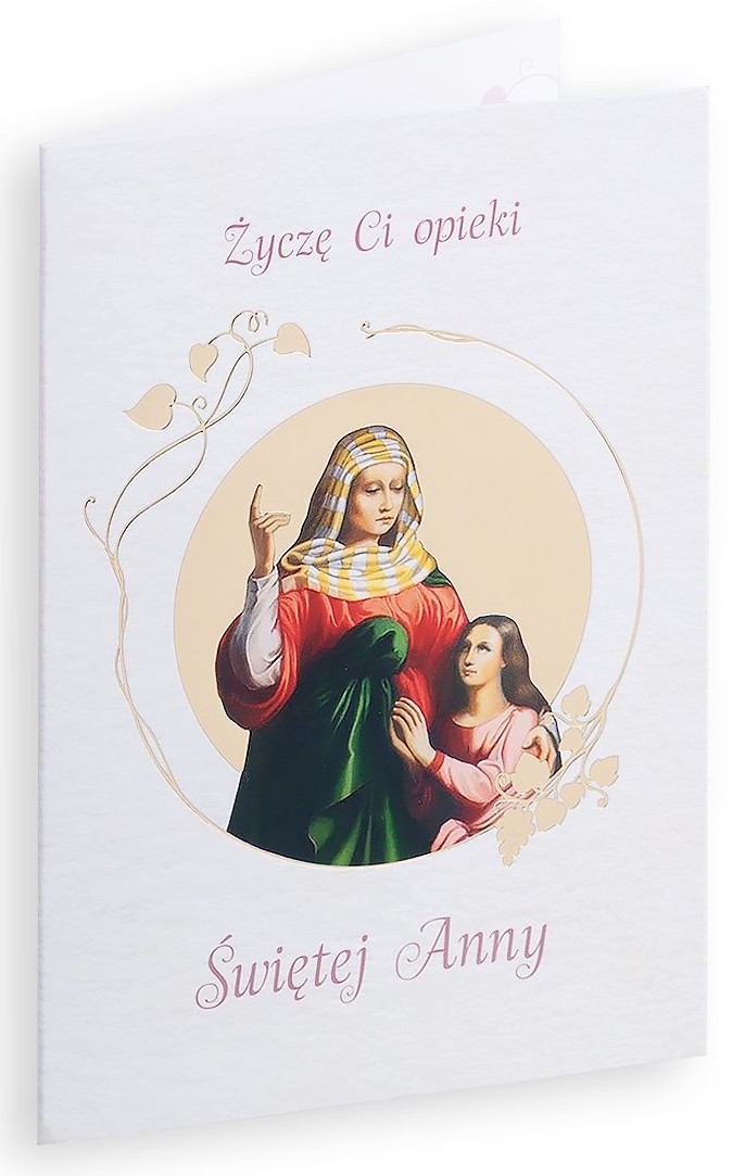 Karnet z kopertą: Ze Świętymi 7 - Życzę Ci opieki Świętej Anny
