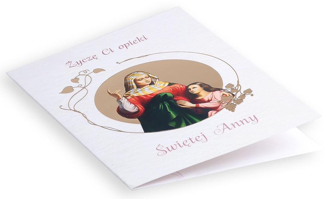 Karnet z kopertą: Ze Świętymi 7 - Życzę Ci opieki Świętej Anny