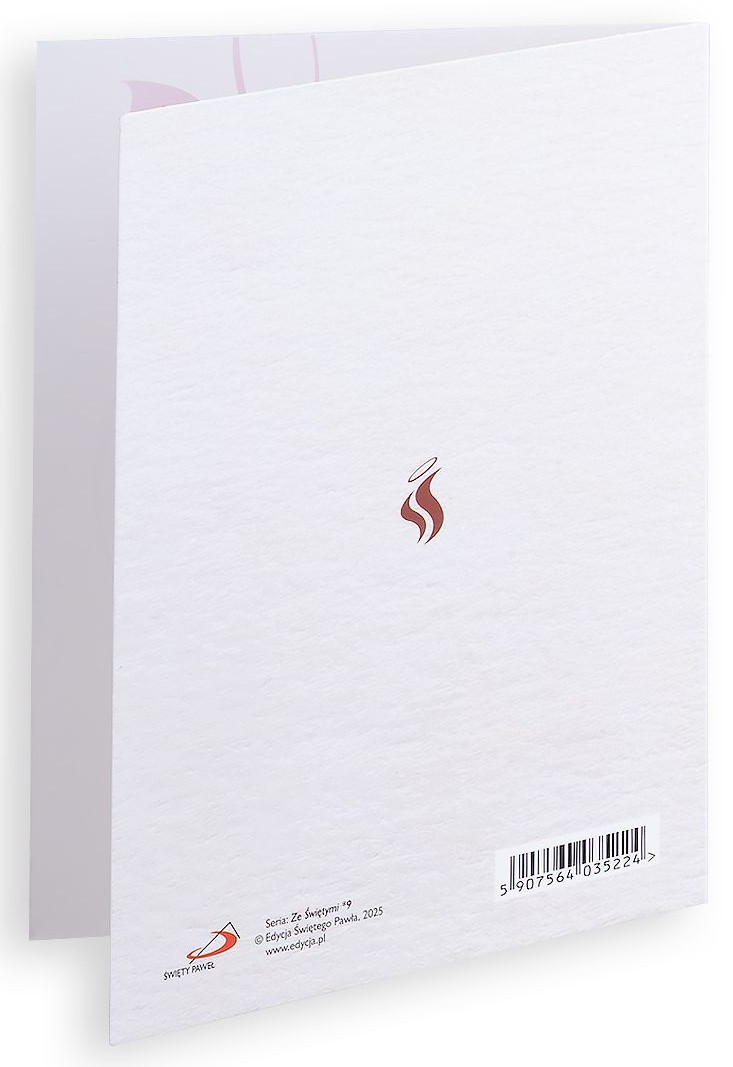 Karnet z kopertą: Ze Świętymi 9 - Życzę Ci opieki Świętej Agnieszki