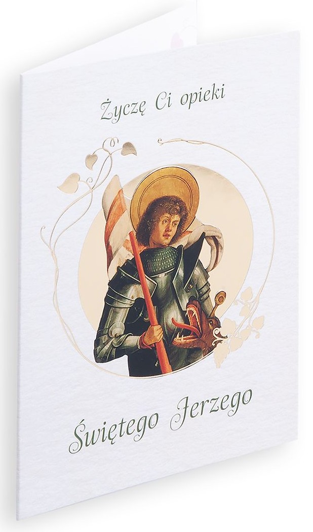 Karnet z kopertą: Ze Świętymi 12 - Życzę Ci opieki Świętego Jerzego
