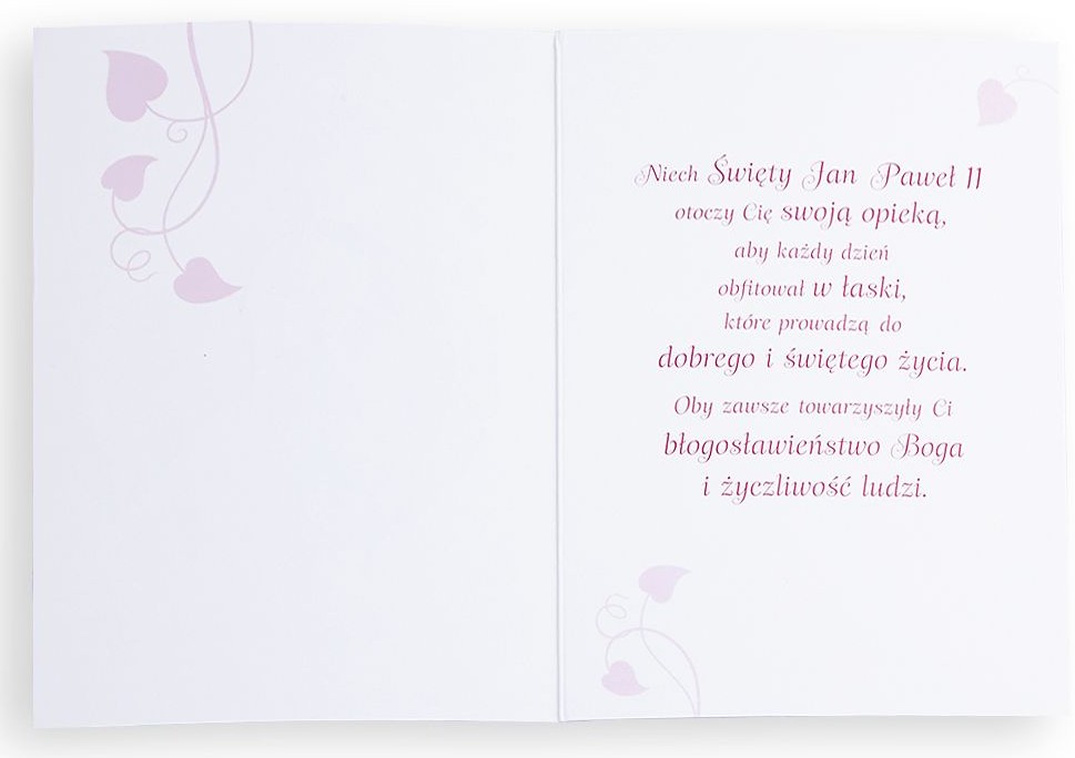 Karnet z kopertą: Ze Świętymi 14 - Życzę Ci opieki Świętego Jana Pawła II