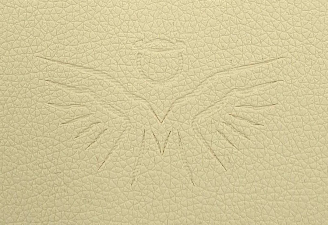 Oprawa / Okładka MAKAJUTO z suwakiem na Biblię "z rybką" (ANIOŁ) - kolor beżowy