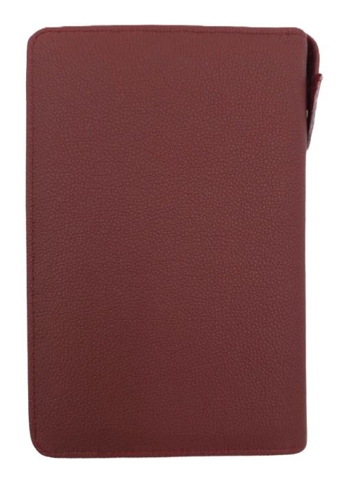 Oprawa / Okładka MAKAJUTO z suwakiem na Biblię "z rybką" (ANIOŁ) - kolor bordowy