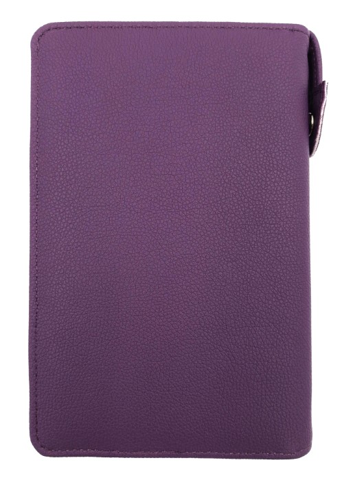 Oprawa / Okładka MAKAJUTO z suwakiem na Biblię "z rybką" (ANIOŁ) - kolor fioletowy