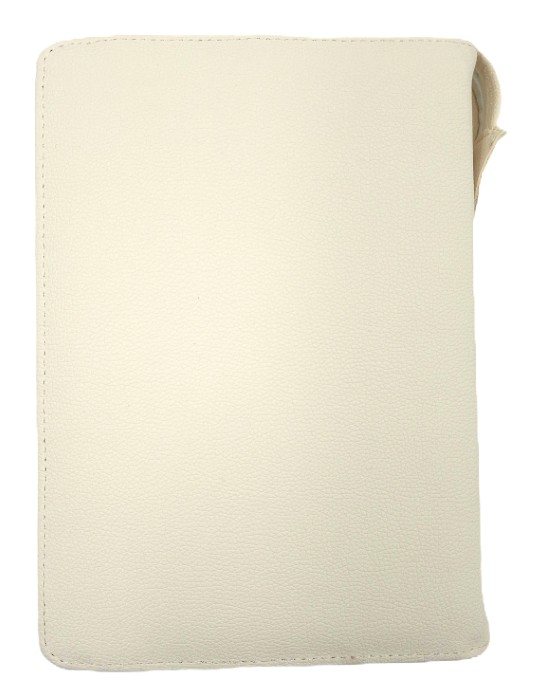 Oprawa / Okładka MAKAJUTO z suwakiem na Pismo Święte DUŻE "z gołębicą" (ANIOŁ) - kolor ECRU
