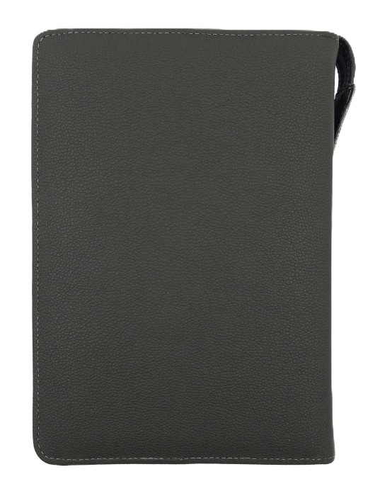 Oprawa / Okładka MAKAJUTO z suwakiem na Pismo Święte DUŻE "z gołębicą" (ANIOŁ) - kolor GRAFIT