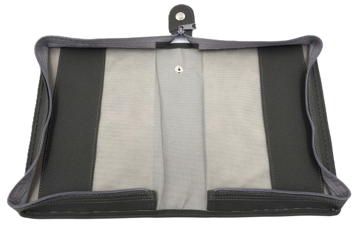 Oprawa / Okładka MAKAJUTO z suwakiem na Pismo Święte DUŻE "z gołębicą" (ANIOŁ) - kolor GRAFIT