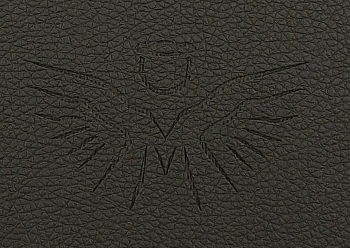 Oprawa / Okładka MAKAJUTO z suwakiem na Pismo Święte DUŻE "z gołębicą" (ANIOŁ) - kolor GRAFIT