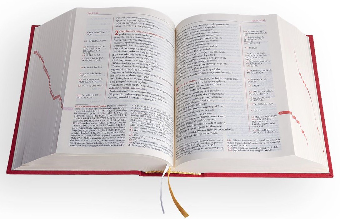 BIBLIA PLUS. Pismo Święte czytane metodą skrutacji - oprawa twarda, płótno, czerwona