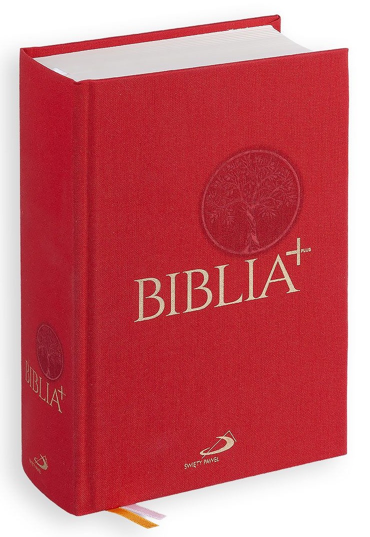 BIBLIA PLUS. Pismo Święte czytane metodą skrutacji - oprawa twarda z paginacją, płótno, czerwona
