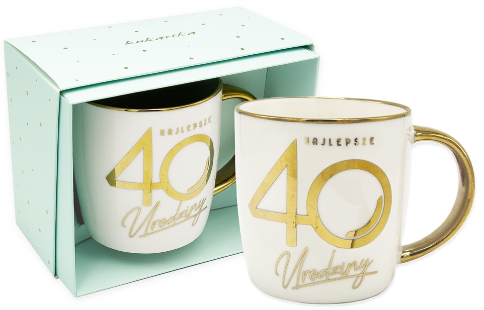 Kubek kukartka ELITE Urodziny 40 (czterdziestka) 350 ml EL-004