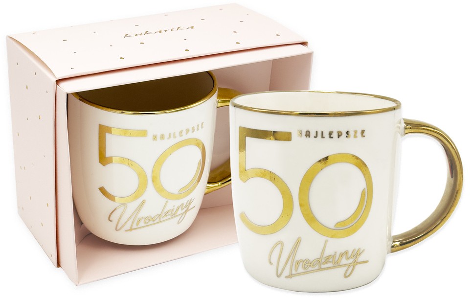 Kubek kukartka ELITE Urodziny 50 (pięćdziesiątka) 350 ml EL-005