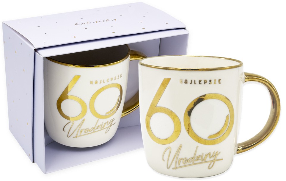 Kubek kukartka ELITE Urodziny 60 (sześćdziesiątka) 350 ml EL-006