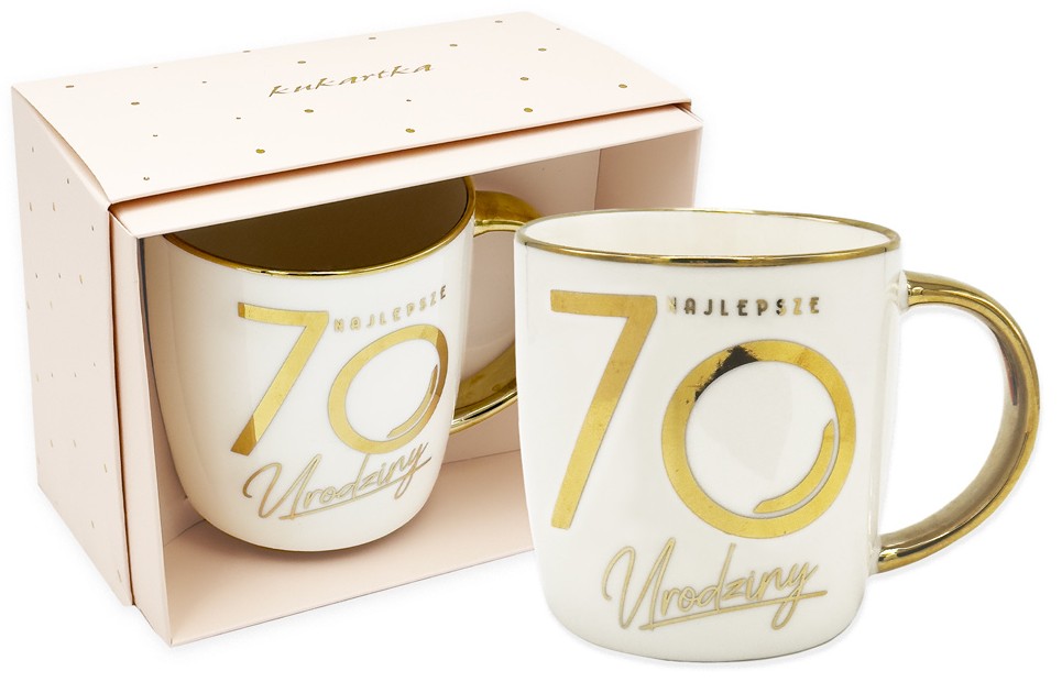 Kubek kukartka ELITE Urodziny 70 (siedemdziesiątka) 350 ml EL-007