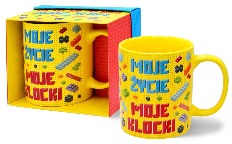 Kubek kukartka TOP BOSS "MOJE ŻYCIE, MOJE KLOCKI" 300 ml TPB-001