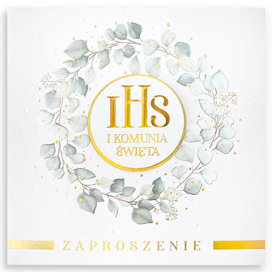 Zaproszenie PREMIUM z kopertą: na Pierwszą Komunię Świętą ZP-029 (1 szt.)