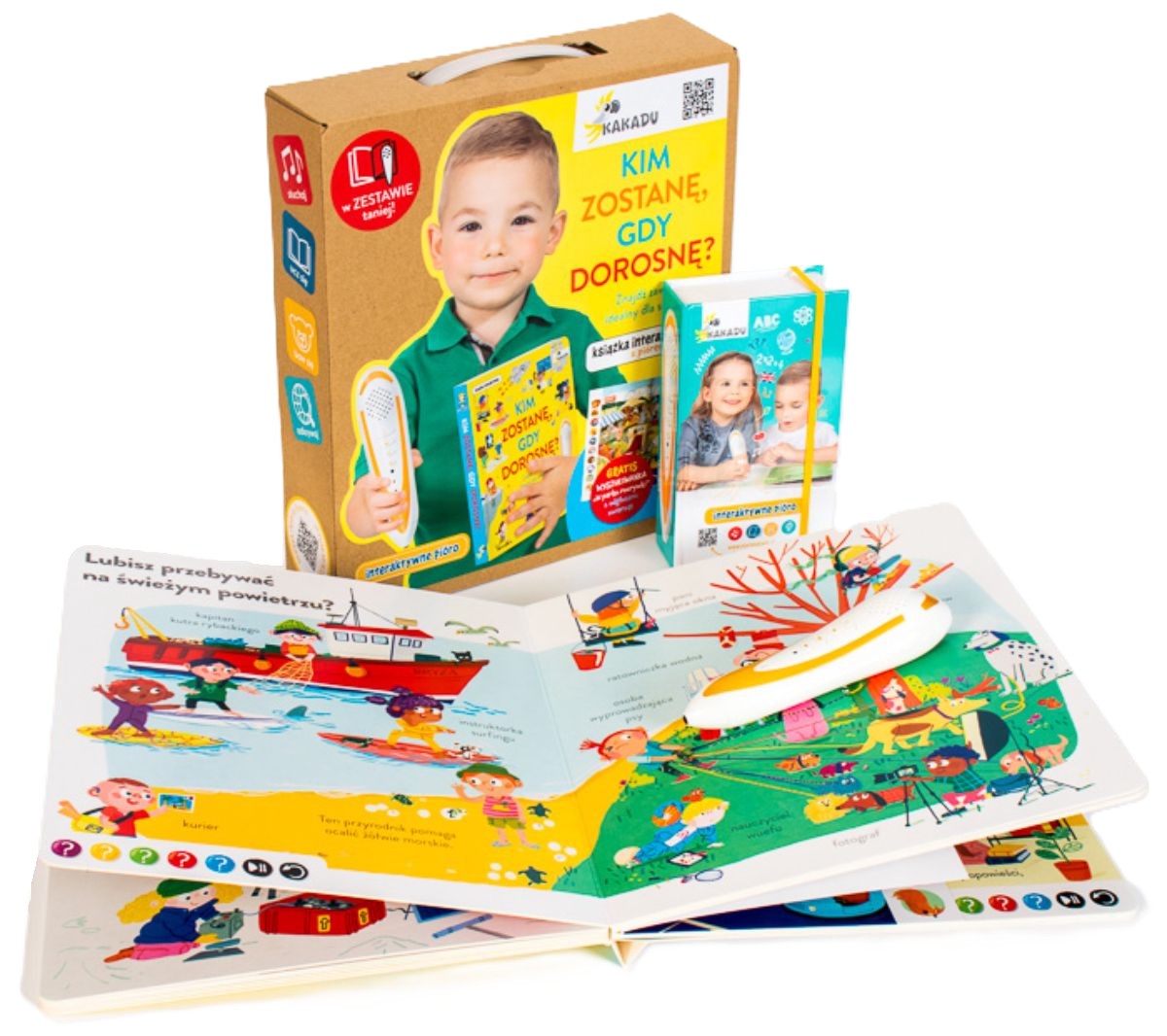 KAKADU: Mówiąca książka interaktywna "KIM ZOSTANĘ, GDY DOROSNĘ" + PIÓRO - Catherine Barr