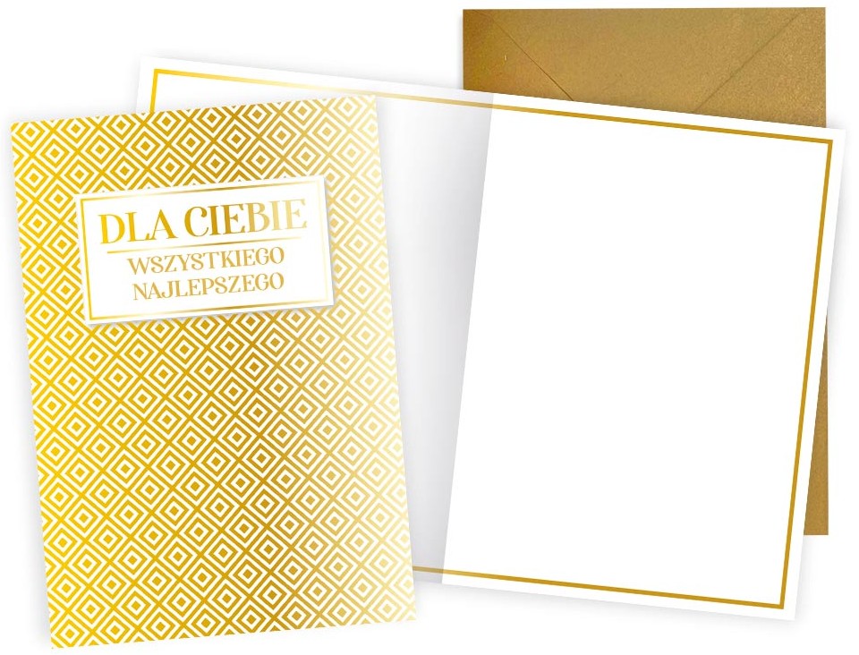 Karnet z kopertą: DLA CIEBIE WSZYSTKIEGO NAJLEPSZEGO PR-590