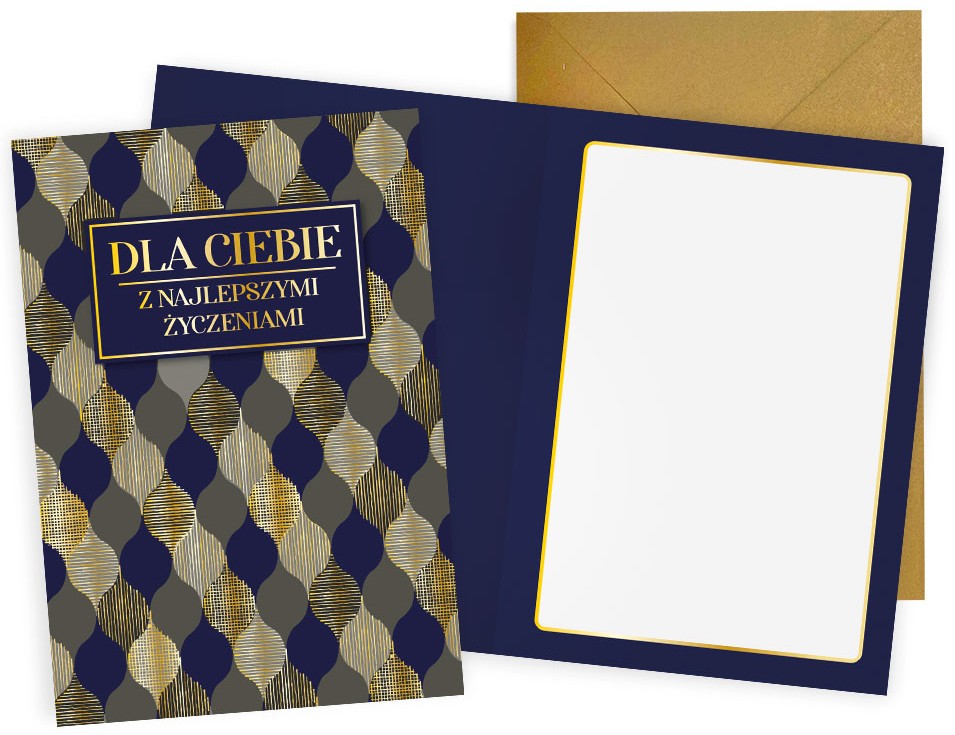 Karnet z kopertą: DLA CIEBIE Z NAJLEPSZYMI ŻYCZENIAMI PR-589