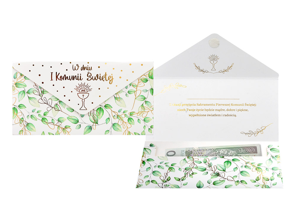 Koperta podarunkowa PIERWSZA KOMUNIA ŚWIĘTA KOP-010