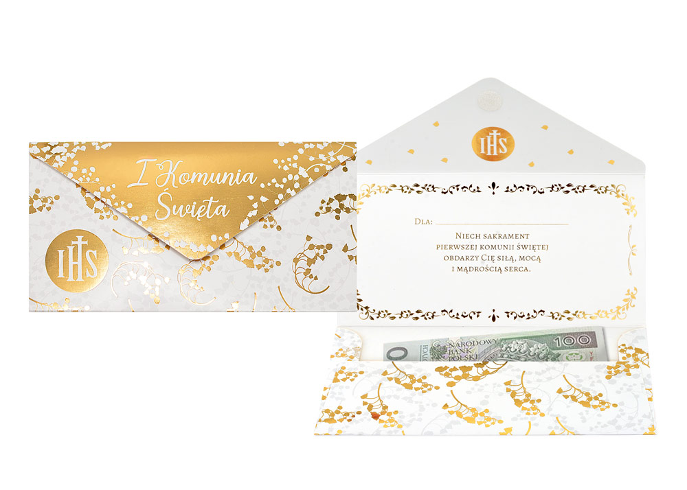 Koperta podarunkowa PIERWSZA KOMUNIA ŚWIĘTA KOP-009