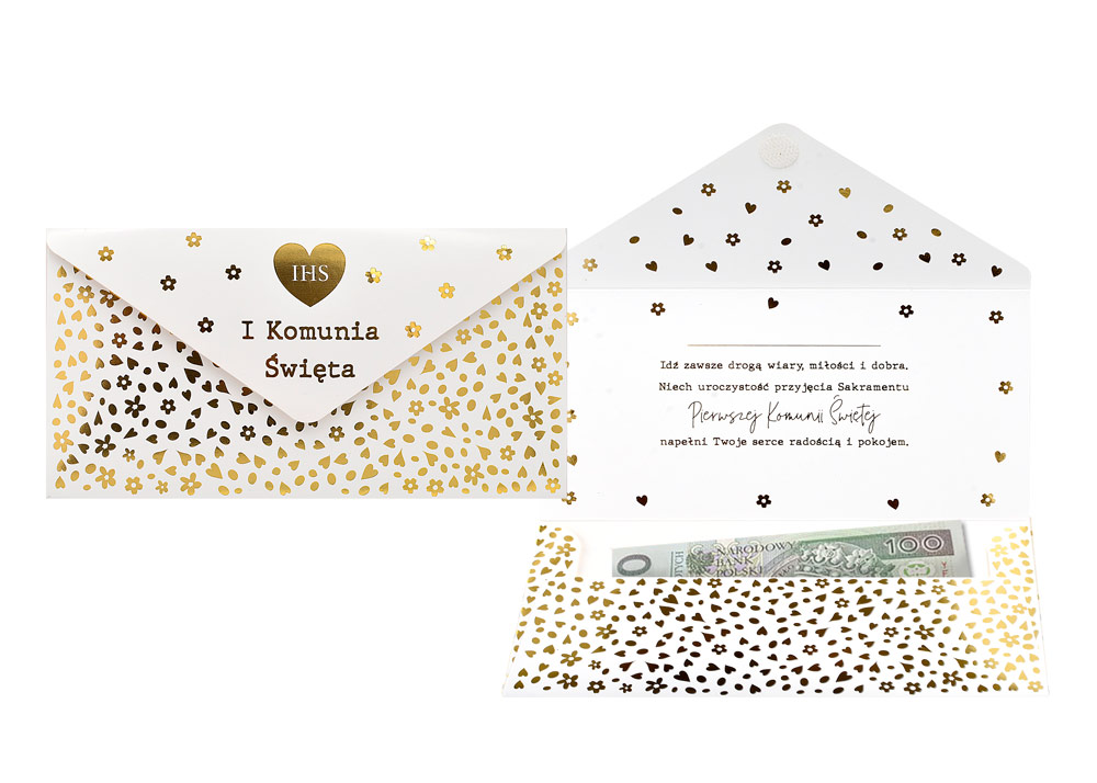 Koperta podarunkowa PIERWSZA KOMUNIA ŚWIĘTA KOP-007