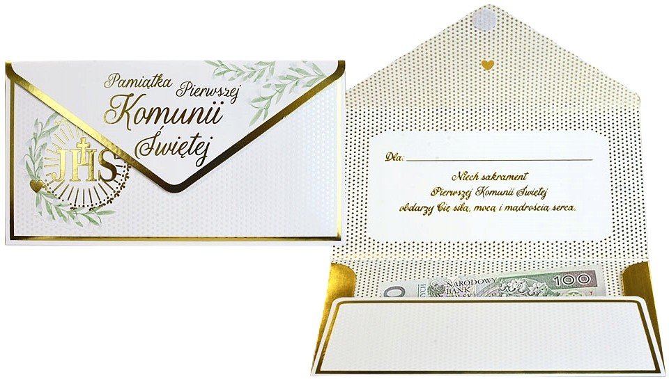 Koperta podarunkowa PIERWSZA KOMUNIA ŚWIĘTA KOP-046