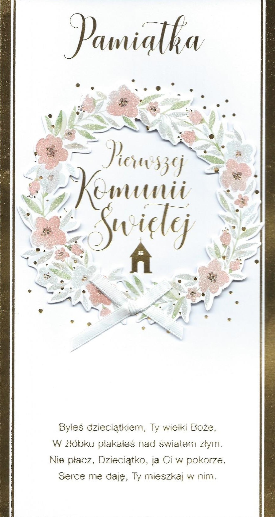 Karnet z kopertą: Pamiątka Pierwszej Komunii Świętej PM-072