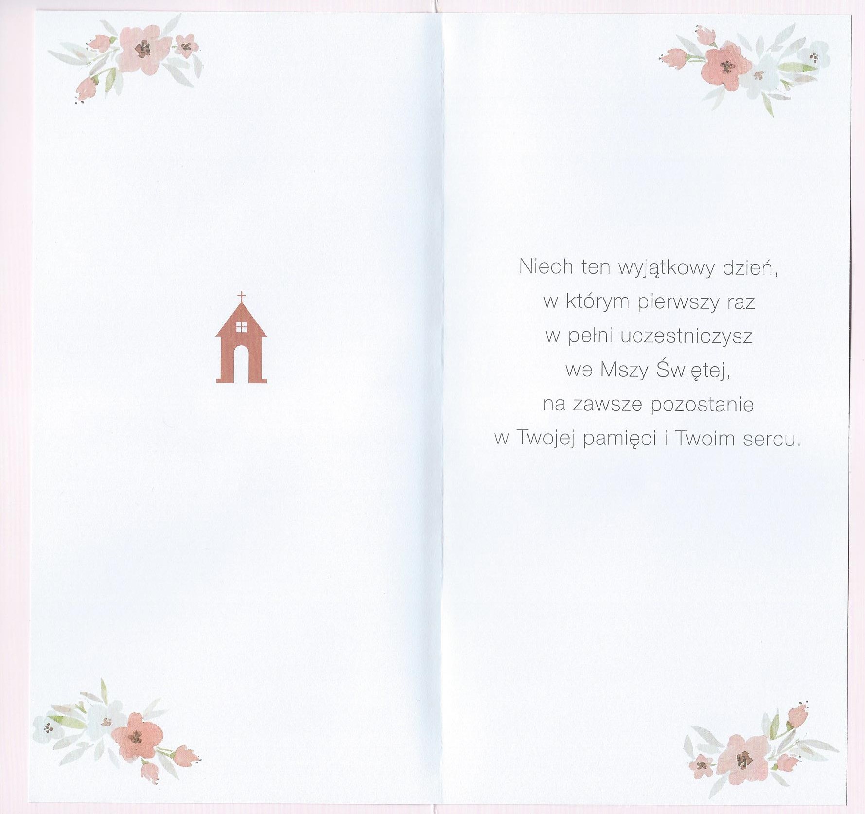 Karnet z kopertą: Pamiątka Pierwszej Komunii Świętej PM-072