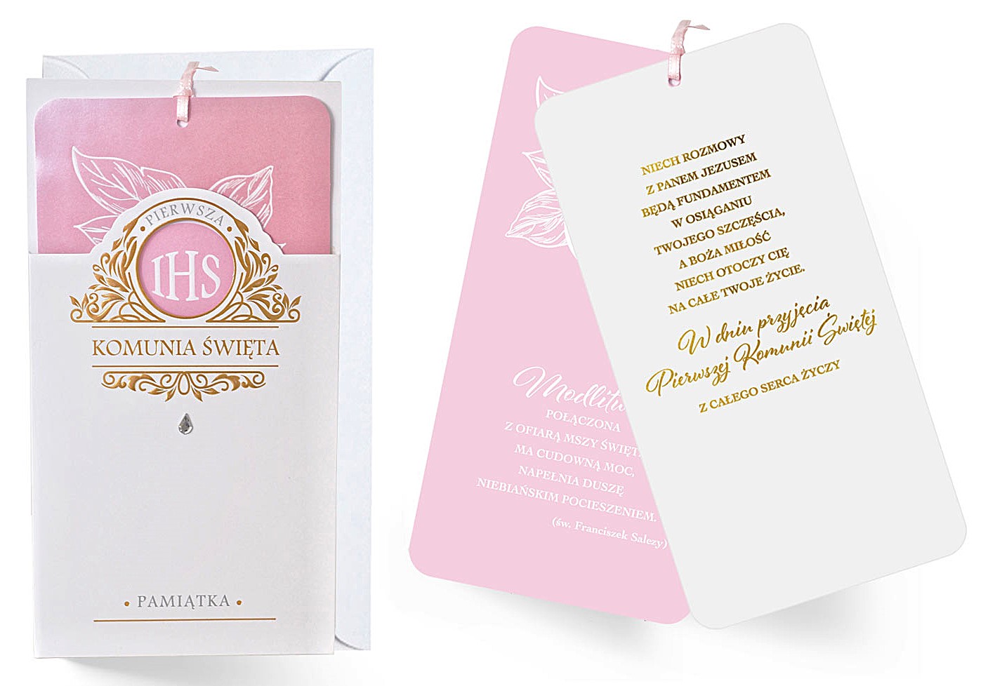 Karnet z kopertą: Pamiątka Pierwszej Komunii Świętej PM-141