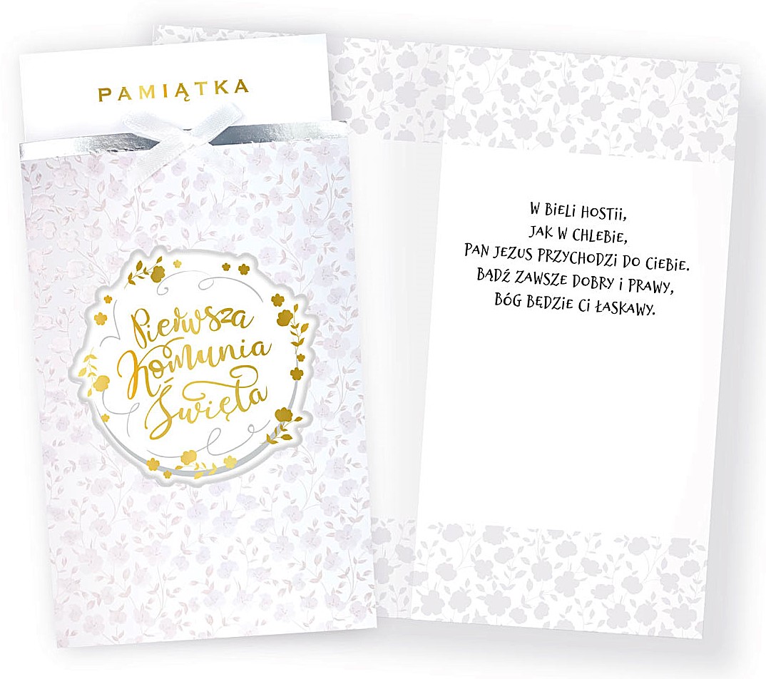 Karnet z kopertą: Pamiątka Pierwszej Komunii Świętej PM-210