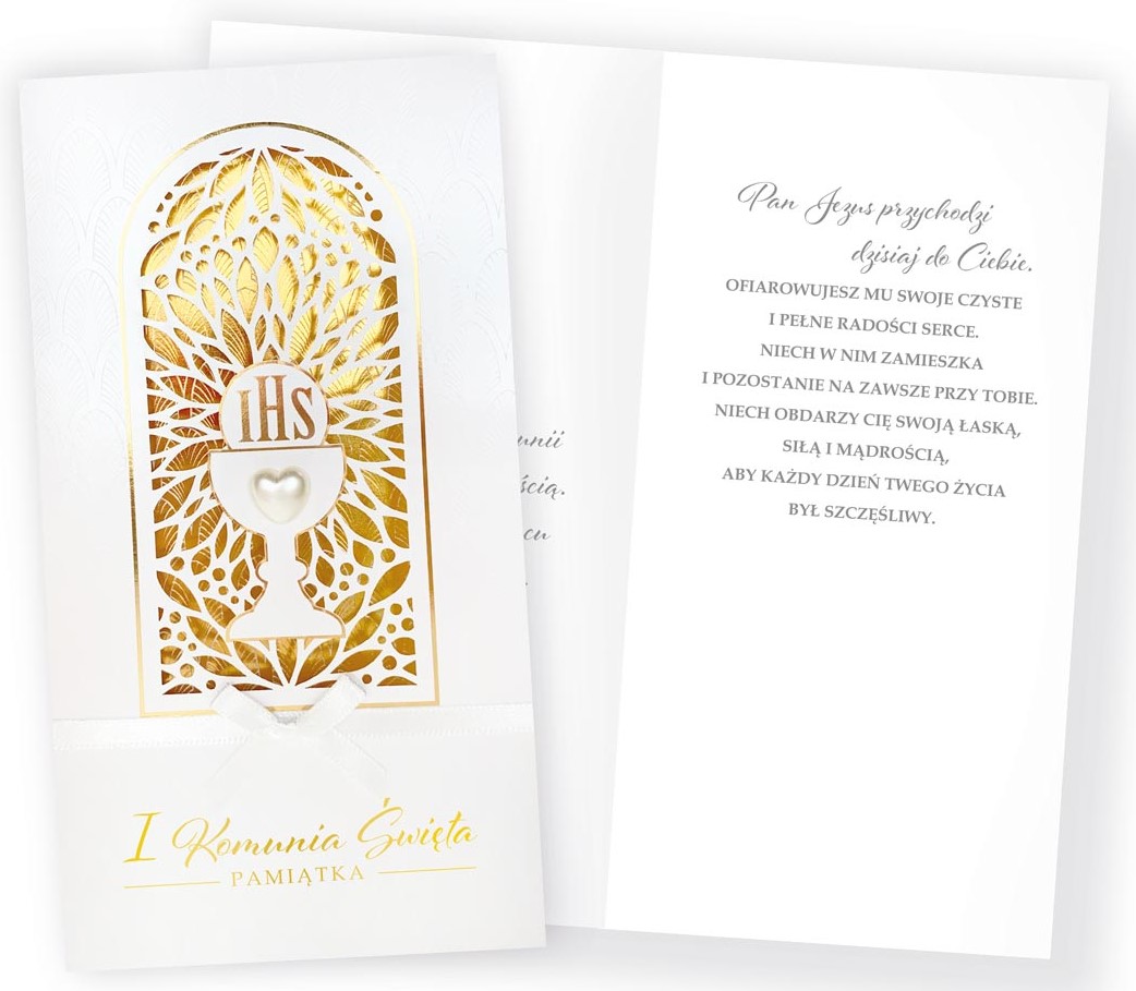 Karnet z kopertą: Pamiątka Pierwszej Komunii Świętej PM-216