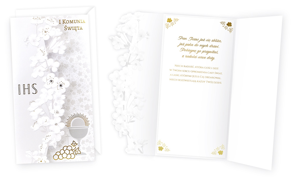 Karnet z kopertą: Pamiątka Pierwszej Komunii Świętej PM-288