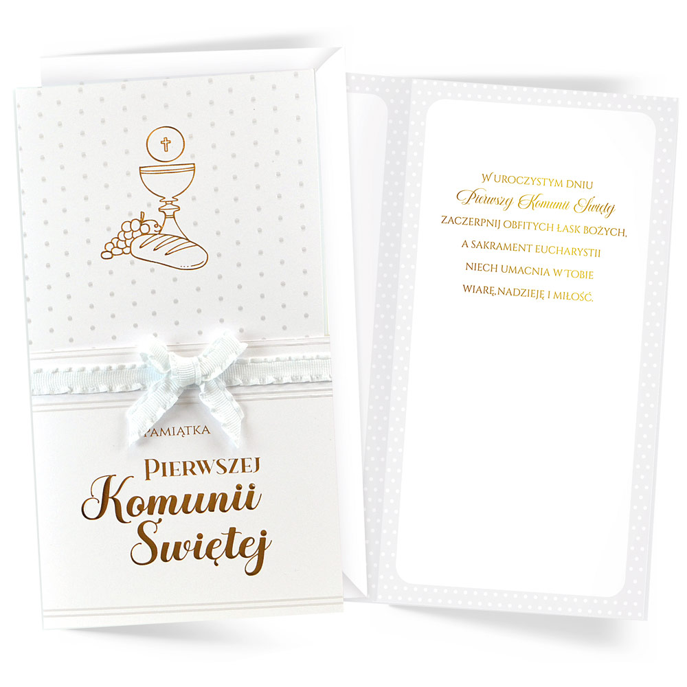 Karnet z kopertą: Pamiątka Pierwszej Komunii Świętej PM-289